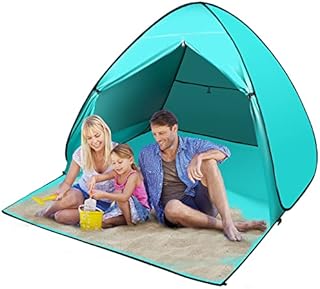 FBSPORT Beach Tent,Standard /X-Large Size Pop Up Beach Shade, UPF 50+ Sun Shelter Instant Portable Tent Umbrella Baby Canopy Cabana with Carry Bag