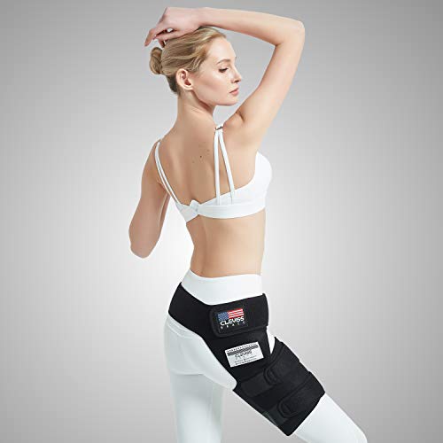 Hip Brace, Groin Support Wrap For Sciatica Pain Relief, Compression Neoprene Thigh Sleeve Hamstring For Pulled Quadriceps Muscle | Flexor Strain | Bursitis And Arthritis (Left Leg) #TOP5
