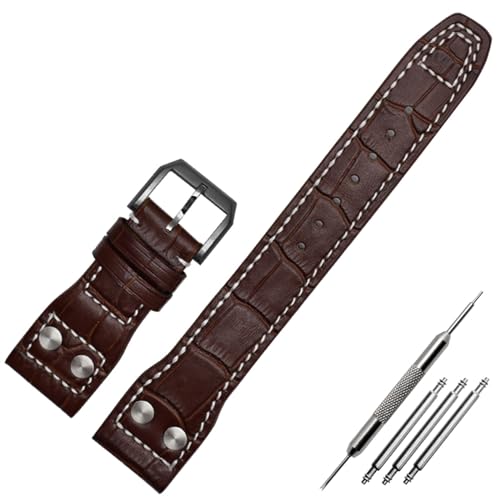 Bracelet en cuir de vache 22 mm raffiné pour montre IW5009