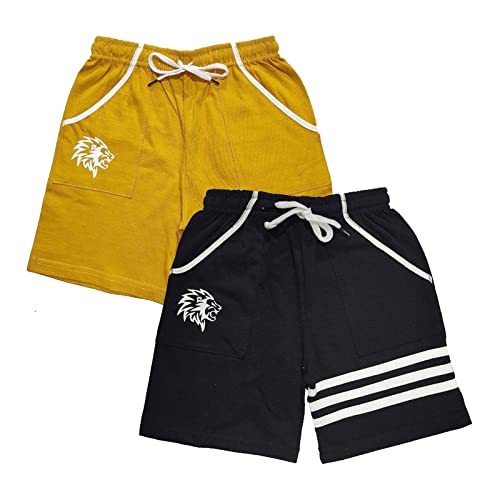 Image of TICOSS Boys Pack of 4 Cotton Blend Striped Shorts