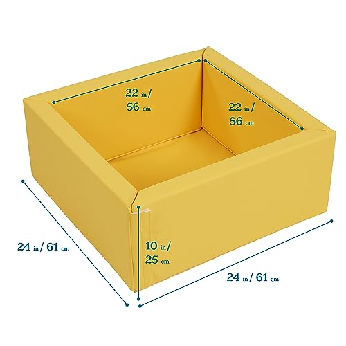 Image of ECR4Kids SoftZone Play Patch Toy Bins, Beginner Playset, Yellow, 2-Pack