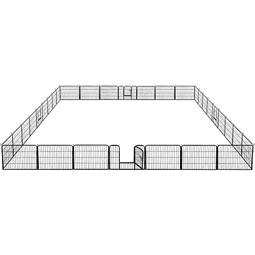 Image of Yaheetech 24in x 85ft Rustproof Foldable Metal Decorative Garden Fence