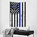 SEOCKA Back The Blue Thin Blue Line Flag American Police Tapestry Wall Posters 60X40 in Wall Hanging Decoration for Bedroom Living Room