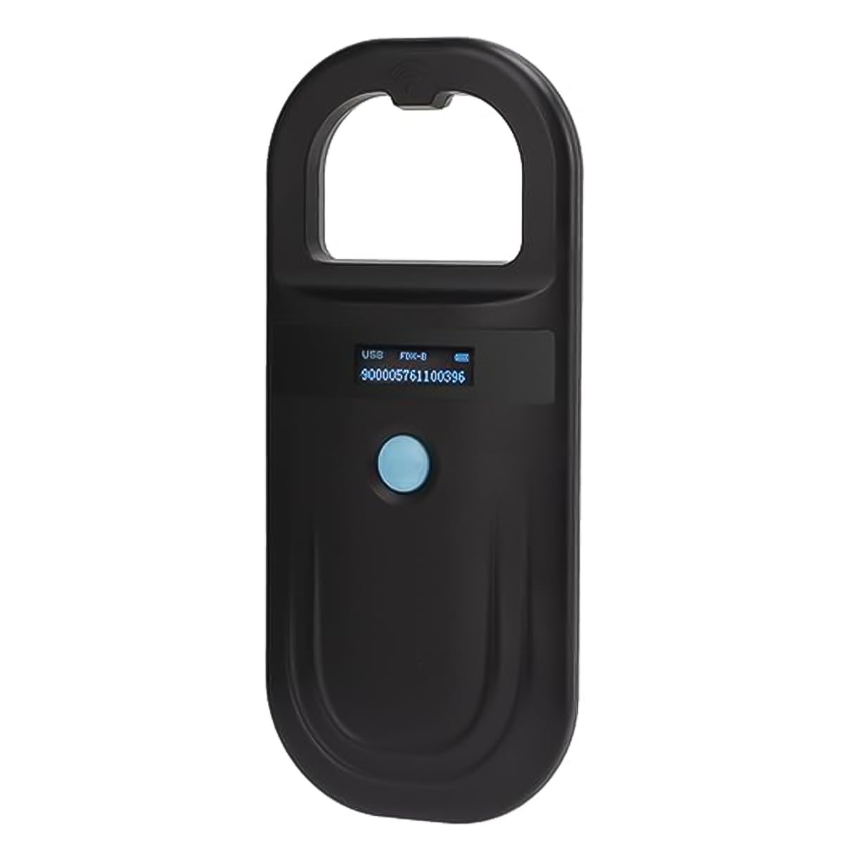POFET Mikrochip-Lesegerät-Scanner, RFID-Tierchip-ID, Haustier-ID-Tag, Mikrochip-Scanner mit OLED-Display für Hunde, Katzen und Tiere