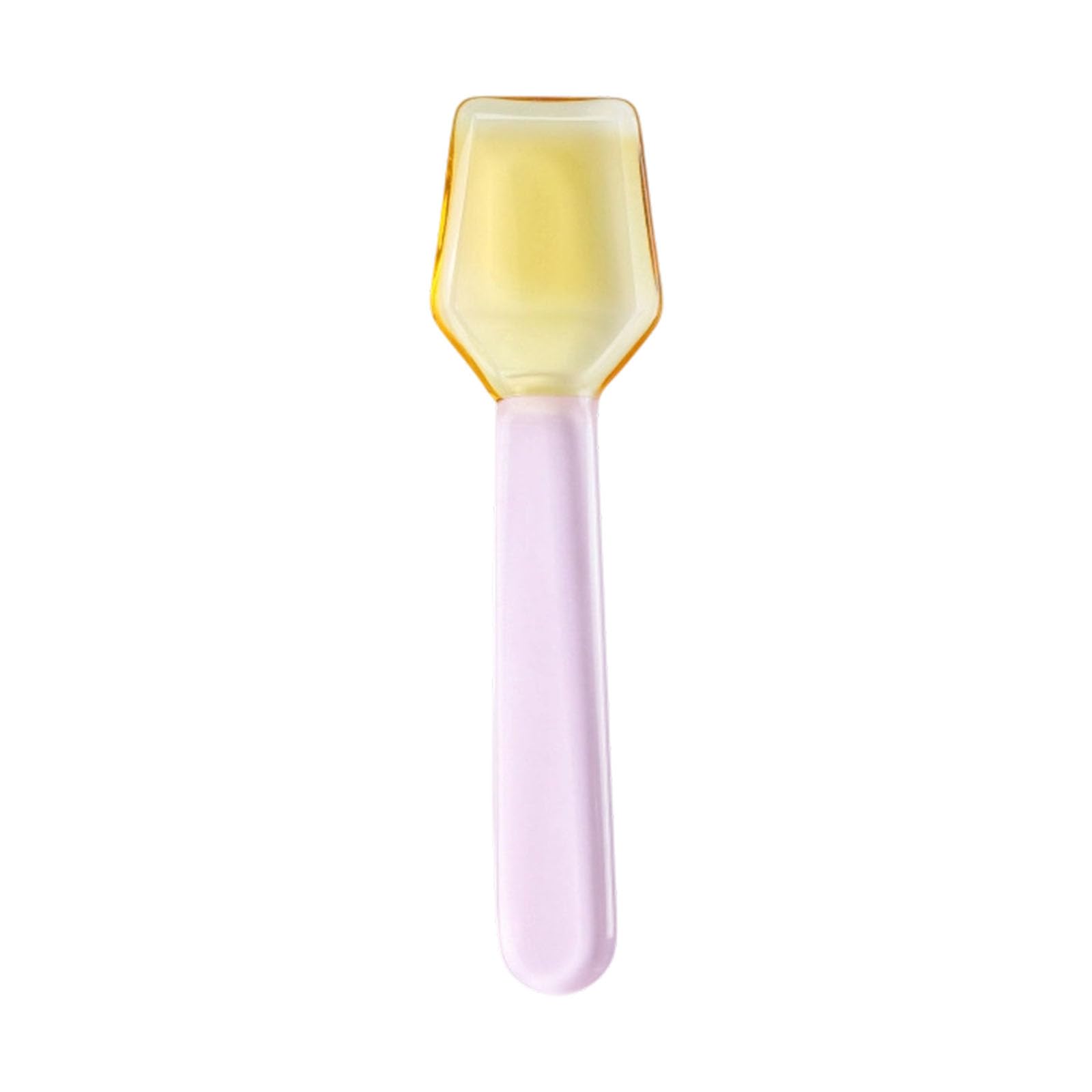 Buxuaaaa Glass Dessert Spoon for Yogurts Oatmeal Ice Creams Colorful and Delicate Dishwasher Safe Breakfast Spoon Outdoor Meal Scoops