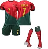 Football Jersey No.7, Soccer Jersey, Sports Fans Outdoor T-Shirt Boys Kids Youth Jersey Shirt Socks
