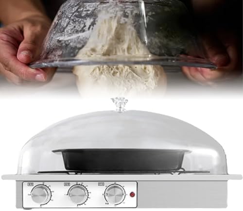 Electric Dough Fermenter Machine with Heater Proofer, Dual Temperature & Humidity Control, Multifunctional for Bread & Yogurt, Large Capacity Stainless Steel Base