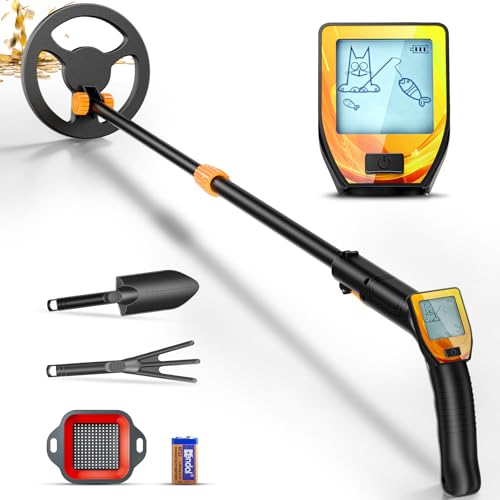 Metalldetektor für Kinder, Verstellbare Länge (16\"-35\") Metalldetektor, LCD-Display & Leichter Metalldetektor Kinder mit 6.5\" wasserdichter Spule, Schaufel, Rechen zum Erkennen von Münzen(Orange) Metalldetektor für Kinder, Verstellbare Länge (16\"-35\") Metalldetektor, LCD-Display & Leichter Metalldetektor Kinder mit 6.5\" wasserdichter Spule, Schaufel, Rechen zum Erkennen von Münzen(Orange)