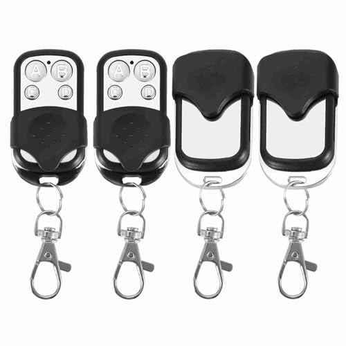EVGATSAUTO Remote Control Key Fob 4pcs Universal Cloning Remote Control Garage Door Opener Key Fob for Car Garage Door Gate 433mhz