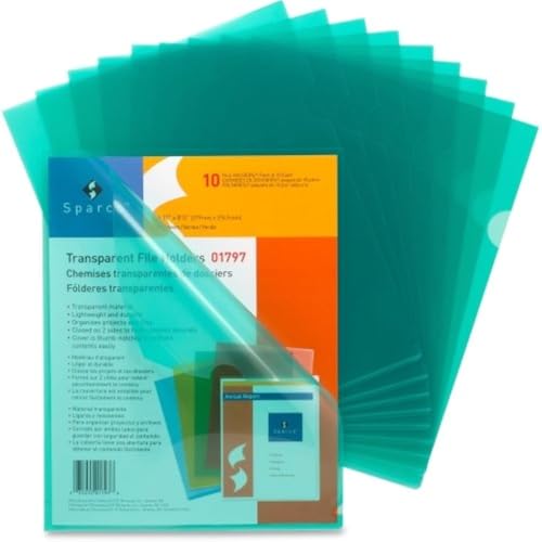 Sparco Transparent File Holder - Letter - 11