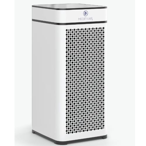 Medify Air MA-40 Luchtreiniger, 288 m³/uur, luchtzuiveraar, HEPA-H13-filter en touchscreen, nachtmodus, luchtfilter tegen hooikoorts, allergieën en huisstof, zwart