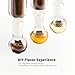 SikarInfuse Cigar Flavor Infusion Humidor, Handmade Hardwood Humidor with Glass Infusion Tube for Whiskey, Brandy & Coffee Aromas, Built-in Hygrometer & Thermometer (Monofuser Gold)