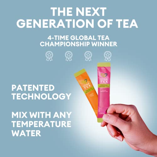 Cusa Tea & Coffee, Green & Black Tea Variety Pack. Premium Instant Tea, Real Fruit And Spices, Organic Leaves, No Added Sugar. Drink Mix Packets Ready In Seconds, Makes Hot Or Iced Tea (30 Servings) #TOP4