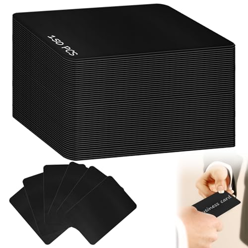 GOMETY - Lot de 150 cartes de visite vierges en métal - 86 x 54 x 0,21 mm - En métal - En aluminium - Gravure au laser - Cartes d'affaires - Pour les clients de bureau - Cartes cadeaux DIY