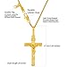 LIFETIME JEWELRY INRI Crucifix 24k Gold Plated Cross Necklace for Women and Men