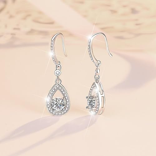 Boucles d'oreilles moissanite pendantes pour illuminer vos soirées