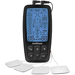 Maquinas De Musculacion Profesionales Medisana TENS, aparato de corriente de estimulación EMS con 60 programas aparato profesional de electroterapia relajación muscular y alivio del dolor en la espalda, cuello, hombros, abdomen, caderas