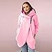 Women's Plus Size Hooded Sweatshirt, Half-zip Fashion Design, Asymmetric Zip up Fleece Hoodie (US, Alpha, Large, Regular, Regular, B)