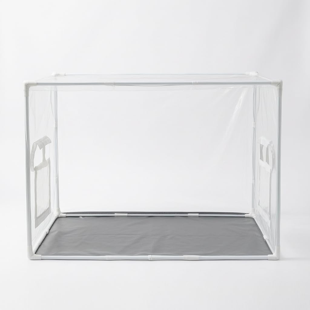 Serre Indoor Couverture Plantes PVC Étanche Compact Assemblage Rapide Portable Pratique pour Succulentes Herbes Semis, Transparent, 80cm*50cm*50cm Ouverture Frontale