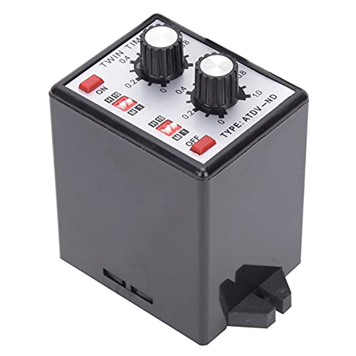 Relais de minuterie double AC110V 220V à commande par bouton - 5