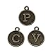 145 Pc Bronze Tone Random Alphabet Letter Pendants, 13x15mm Typewriter Keys Look - DIY Crafts, Jewelry Making, Charms