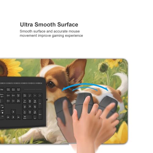 Tapis de souris motif chihuahua et tournesols pour égayer votre routine informatique