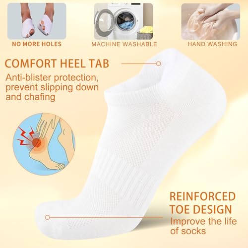 Heatuff 7 Pairs Ankle Socks for Women Athletic Running Cotton Low Cut Sports Tab Socks4