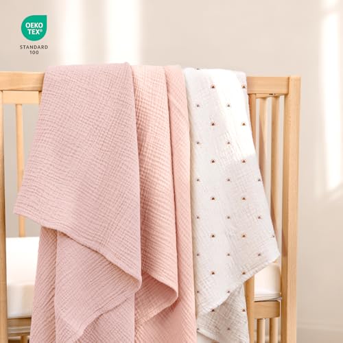 Image of lulumoon Muslin Swaddle Blankets for Baby: 100% Cotton Receiving Blankets