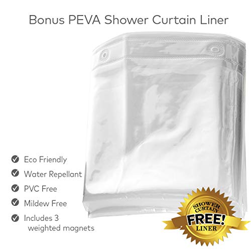 Grey And White Shower Curtain For Bathroom - Fabric Shower Curtain With Liner Included, Hotel Luxury And Quality, Washable Cloth 72" X 72" For Decorative Bathroom Shower Curtains (Quilted Mirror) #TOP6