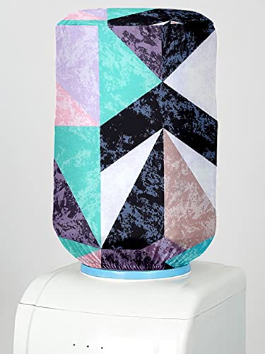 Image of Cortina Geometry Print Water Dispenser Bottle Can Cover | Can Protector | Elastic Closure | Polyester Material | Environmental Friendly | Digital Print | 45cm x 42cm x 43cm | 20 Liters | Grey 4