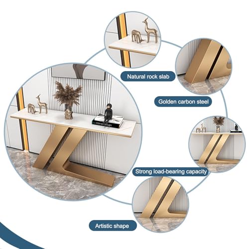 Mesa de sofá estrecha y mesa consola moderna para pasillo de salón largo 5