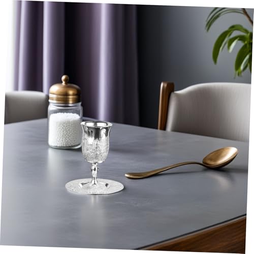 Coupes à vin Kiddush plaquées argenté Healvian ensemble luxe de cérémonie