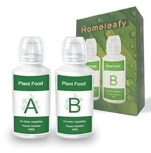 Scientifically Balanced AB Formula: Featuring separate A & B nutrients specifically designed for hydroponics, this formula ensures stable and efficient delivery of essential nutrients (NPK). Prevents precipitation and provides a complete nutritional ...