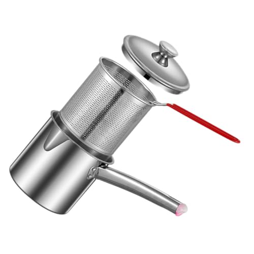 GRIRIW 多機能ステンレス製深型フライヤーポット 家用揚げ鍋 油はね防止 コンパクト 揚げ物調理用ポータブル鍋 チップス 野菜 肉調理対応