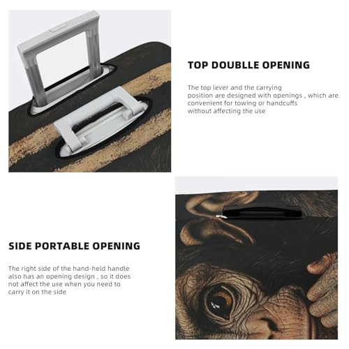 Luggage Cover Elastic Suitcase Cover Protector The silent monkey Luggage Covers Travel Suitcase Covers Carry On Luggage Sleeve Suitcase Baggage Cover for Adult Travel4