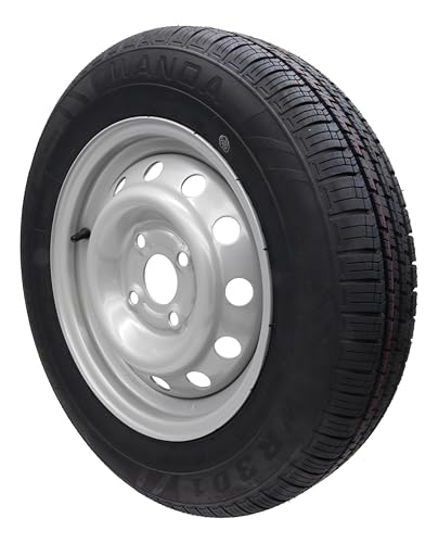 Komplettrad 145/80R13 79N 4x100, PKW Anhänger Rad Felge 4Jx13 Reifen 145 80 R 13 Anhängerrad