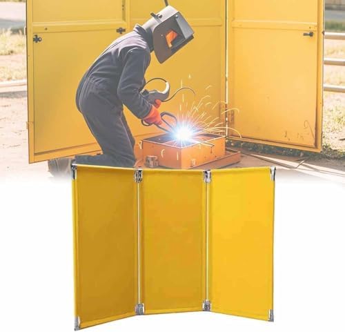 Heavy Du Welding Sn, Portable Fire Resint Partit BER for Worhops. Easy Assembly Tool-Free Design Protects Against Spar and UV Rays in Industrial Sites(58x120cm)