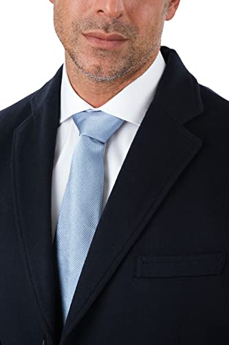 Image of THE SUIT DEPOT Mens Single Breasted Wool Cashmere Full Length Overcoat
