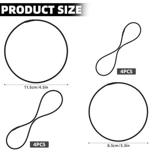 8PCS Microphone Shock Mount Rubber Ring, Black Universal Elastic Bands Replacement for Microphone Shock Mount Holder Clamp Clip (Black)