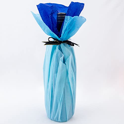 Image of MR FIVE 60 Sheets Gift Tissue Paper Bulk, 20 inch x 14 inch, Blue Tissue for Gift Bags, Wrapping Paper for Easter, Halloween, Birthday, Wedding, Baby Shower, Christmas, 3 Colors (Blue)
