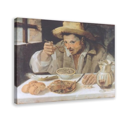 Toile The Bean Eater 61x91 cm par Carracci pour décoration murale