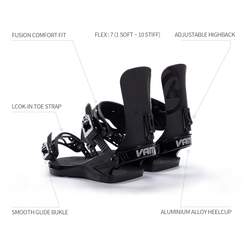 Fixations de snowboard vamei V-LICORN XL structure renforcée