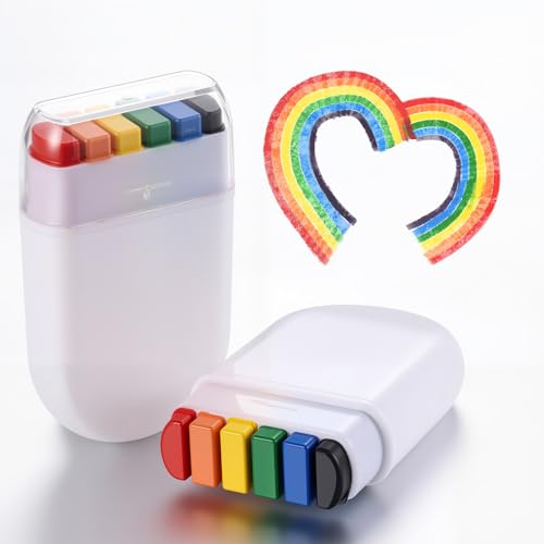 Creamify 2 Pack Rainbow Pride Face Paint - Gay Pride Rainbow Flag Makeup Stick Face Body Paint for Pride Parade Pride Month Celebrations Cosplay Party and Festival