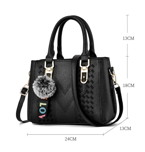 PU Leather Handbag for Women, Adjustable Shoulder Bag with Double Zipper Compartments, Spacious and Durable2