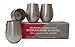 mcyiqihai Swanky Chef Stainless Steel Stemless Wine Glasses Set of 4-Vacuum Insulated, Double Walled Tumblers-Keeps Hot and Cold Drinks The Right Temperature-Shatterproof and Sweat Proof Goblets