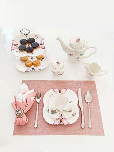 Wolff Conjunto 3 Peças de Porcelana de Café Borboletas Branco