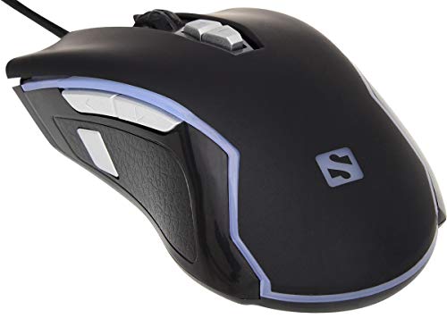 Sandberg Xterminator Mouse souris - Souris (Optique, USB, 10000 DPI, Noir, Turquoise)