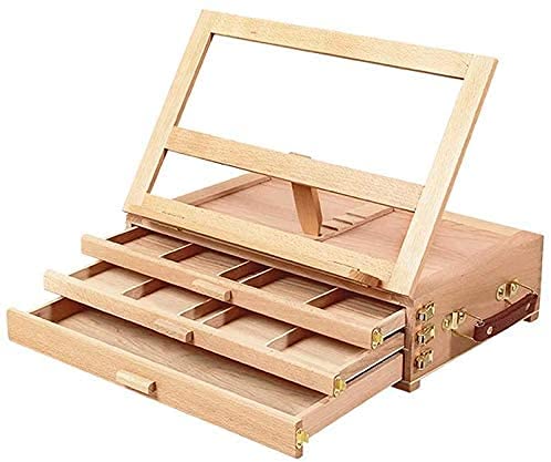 NGDFGR Easel Artist Easel Stand,Tripod Display Easel,Tripod Artist Easel Painting Easel,Handheld Desktop Easel Portable Picture Box Artist Child Studio Easel Tabletop Display P,