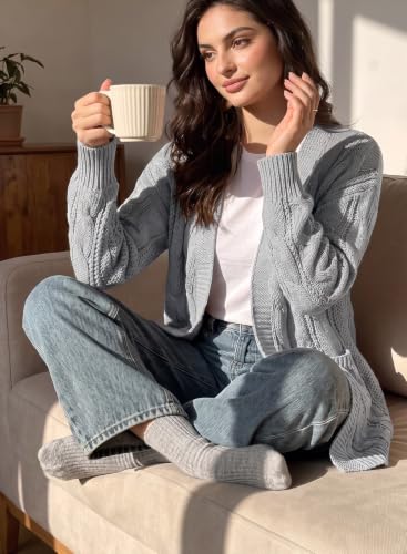 Image of Dokotoo Women Long Cardigan Open Front Knit Sweater 2026