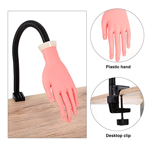 Uonlytech Trem Prego Prática Mão Flexível Móvel Prego Modelo Mão Prego Plastic Art Mão Falso Prática